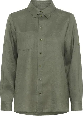 Inwear Overhemden, Dames, Groen, XL, Linnen, Dilanaiw Klassiek Shirt