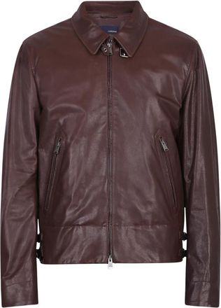 Lardini Elanthony Jacket - Heren - Leren en Su&egrave;de Jassen - Bruin - L - Leer - Jassen