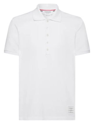 Thom Browne White Shirt Collar Polos
