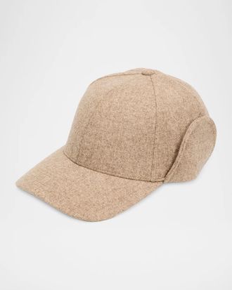 Varsity Men & apos;s Brushed Wool Ear-Flap Baseball Cap