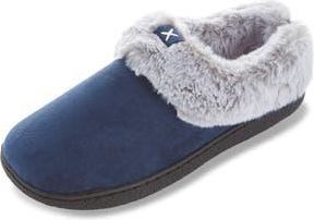 Floopi Slipper With Faux Fur Trim in Navy at Nordstrom Rack, Size X-Large