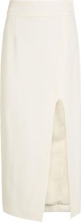 Victoria Beckham Split Twill Midi Skirt - Ivory - 10 (UK10 / S)