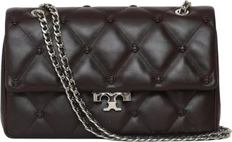 Tory Burch Bunny Knot Schoudertas - Dames - Schoudertassen - Bruin - ONE Size - Leer - Tassen