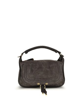 Chlo&eacute; Womens Shoulder Bag Marcie Kohl Brown Calf Leather