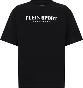 Plein Sport Round Neck T-Shirt Reflective Scratch Men in Black at Nordstrom, Size Xxx-Large