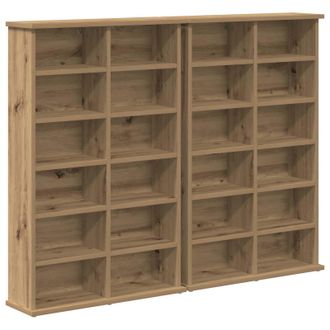 vidaXL Mobile Per Cd 2 Pz Rovere Artigianale 60 X 17 X 92 Cm Vidaxl