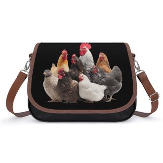 Generic Chickens Hens And Roosters Womens Crossbody Bag Fashion Shoulder Handbags Message Tote Bag with Adjustable Strap
