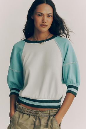 Pilcro Niki Colorblock Raglan Sweatshirt