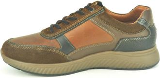 Australian Footware Stijlvolle Runner in Cognac en Zwart - Heren - Sneakers - Bruin - 44 EU - Schoenen