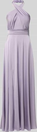 Laona Abendkleid aus Satin mit gelegten Falten in Flieder, Gr&ouml;&szlig;e 32