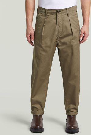 G-Star The Ignaz- Correct Pleated Chino Relaxed - Bruin - Heren