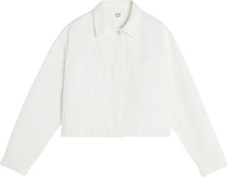 Maison Kitsun&eacute; Spread Collar Button Jacket - Dames - Zomerjassen - Grijs - S - Jassen