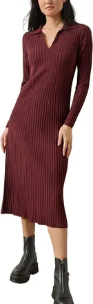 Lilla P Slim Fit Long Sleeve Rib Henley Dress