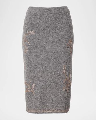 Rag & Bone Iris Beaded Midi Skirt