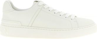 Balmain White Calfskin Mens Sneakers