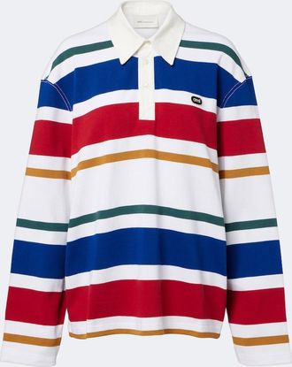 Ami Polo oversize in cotone a righe