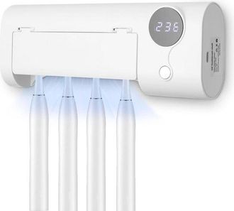 OEM Soporte De Pared Para Cepillos De Dientes, Esterilizador Uv Y Soporte Para Cepillos De Dientes El&eacute;ctricos, Recargable Y Usb, No Requiere Taladrar