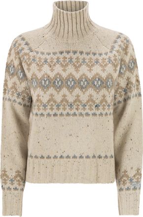 MC2 Saint Barth Fair Isle Knit Sweater With Ribbed Turtleneck