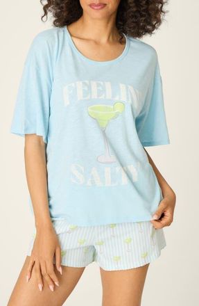 PJ Salvage Playful Print Graphic T-Shirt in Light Blue at Nordstrom, Size X-Small
