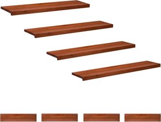 vidaXL Alfombras Para Escalones 8 Uds. 110 X 25 X 2 Cm Marr&oacute;n Vidaxl