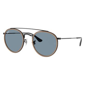 Ray-Ban Ronde Dubbele Neusbrug Zonnebril - unisex - Zonnebrillen - Zwart - 53 MM - Accessoires