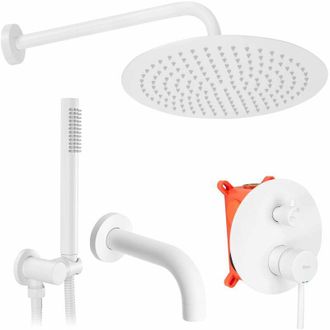 Rea Rea - Conjunto De Ducha Y Ba&ntilde;era Eportado Oculto Lungo White + Box