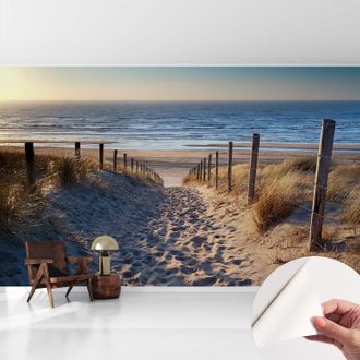 Tulup Fotomurale Adesivo - Carta Da Parati Adesiva - Per La Cucina Camera Da Letto Per La Soggiorno - Sentiero Sulla Spiaggia 416x254 Cm