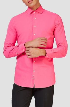 OppoSuits Mr. Pink Modern Tailored Fit Wrinkle Resistant Button-Up Shirt at Nordstrom, Size Xxx-Large