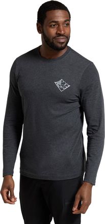 Mountain Warehouse Mountain View Mens T-Shirt - Cotton-Polyester Blend, UV Protect Max & Lightweight Tee Shirt - Autumn Winter Walking & Outdoors Dark Grey XL