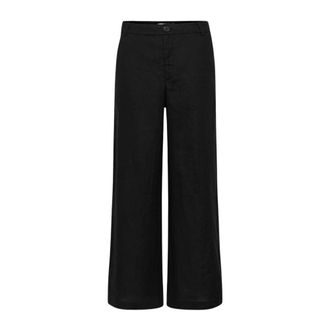 Inwear Elinoriw Solina Trousers - female - InWear - Wide Trousers - Black - XL - Trousers