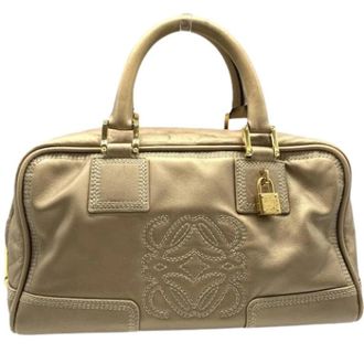 Loewe Pre-owned Handbag - Dames - Vintage Handtas - Beige - ONE Size - Leer - Vintage