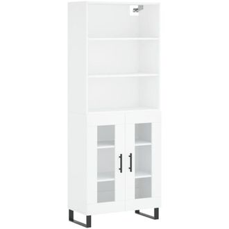 vidaXL Highboard White 69.5x34x180 cm Engineered Wood vidaXL