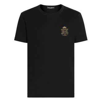 Dolce & Gabbana Heren, Tops, Zwart, Maat: S Katoen