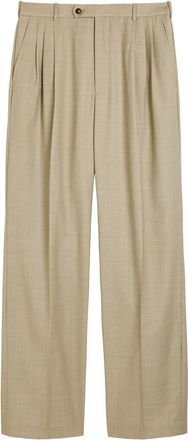 Ronny Kobo Soprano Pleated Straight-leg Woven Trousers - Taupe - 10 (UK12 / M)