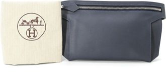 Herm&egrave;s Navy Evercalf Leather Sling Bag (Pre-Owned)