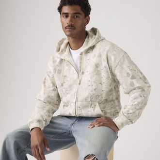 Levi's Hayes Boxy Full Zip Sweatshirt - Mens - XL - White