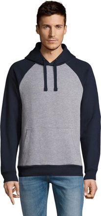 SOLS Uniseks Seattle Sweatshirt voor volwassenen (Grijs gem&ecirc;leerd/French Navy)