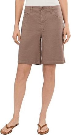 NYDJ Bermuda Shorts Womens Casual Pants Toasted Coconut : 10 9, Lyocell/Elastane/Cotton