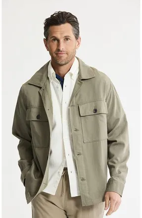 J.A.C.H.S. Rayon Lyocell Military Shirt Jacket in Green at Nordstrom, Size Xx-Large