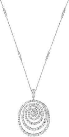 Bony Levy 18K Gold & Diamond Spiral Pendant Necklace in 18K White Gold at Nordstrom, Size 20