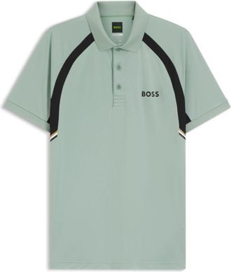 BOSS Quick-dry slim-fit polo shirt with four-way stretch