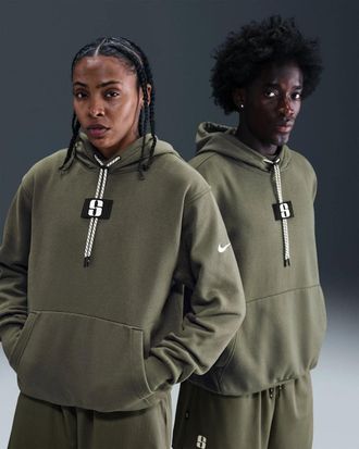 Nike Sabrina Hoodie Unisex Olive Fleece Long Sleeve Basketball JAX1734