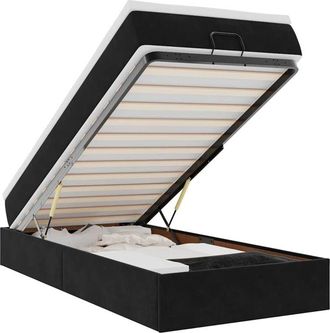 vidaXL Vidaxl - Estructura Cama Otomana Colch&oacute;n Terciopelo Negro 90x200 Cm