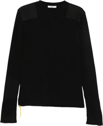 Fendi Ribbed-knit Shoulder-patch Sweater