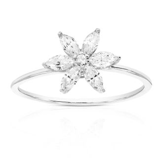 Vir Jewels 3/5 cttw Marquise Lab Grown Diamond Ring in 14K White Gold For Women