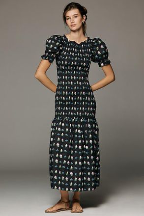 Lisa Says Gah Soho Puff-Sleeve Midi Dress
