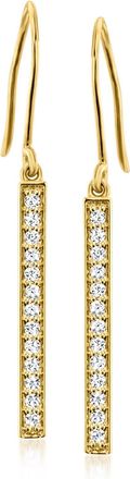 Ross-Simons Lab-Grown Diamond Linear Drop Earrings in 18kt Gold Over Sterling
