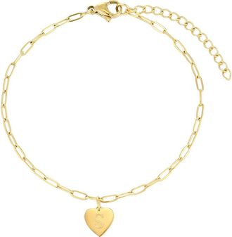 Adornia Initial Chain Bracelet in Gold-S at Nordstrom Rack