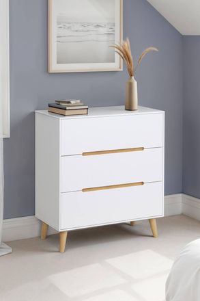 Julian Bowen Alicia 3 Drawer Chest in White