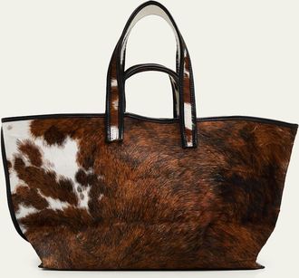 Kassl Editions Cow-Print Calf Hair Tote Bag